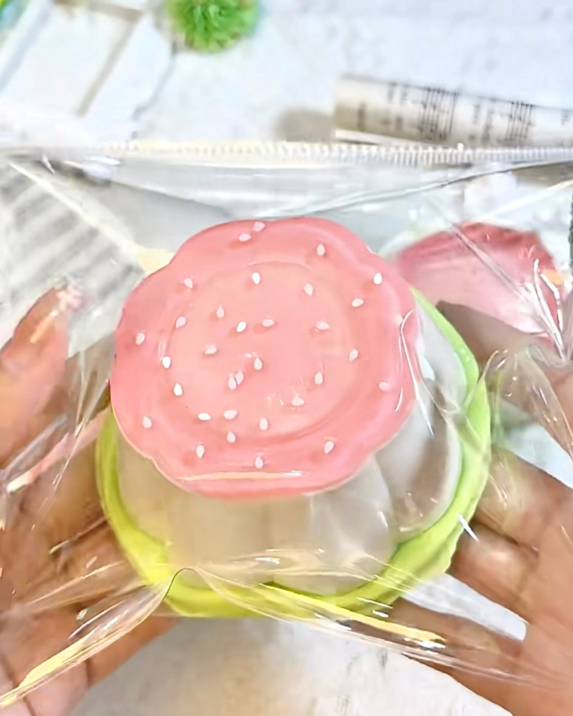 Peach Pudding Squishy Stress Relief Decompression Toy