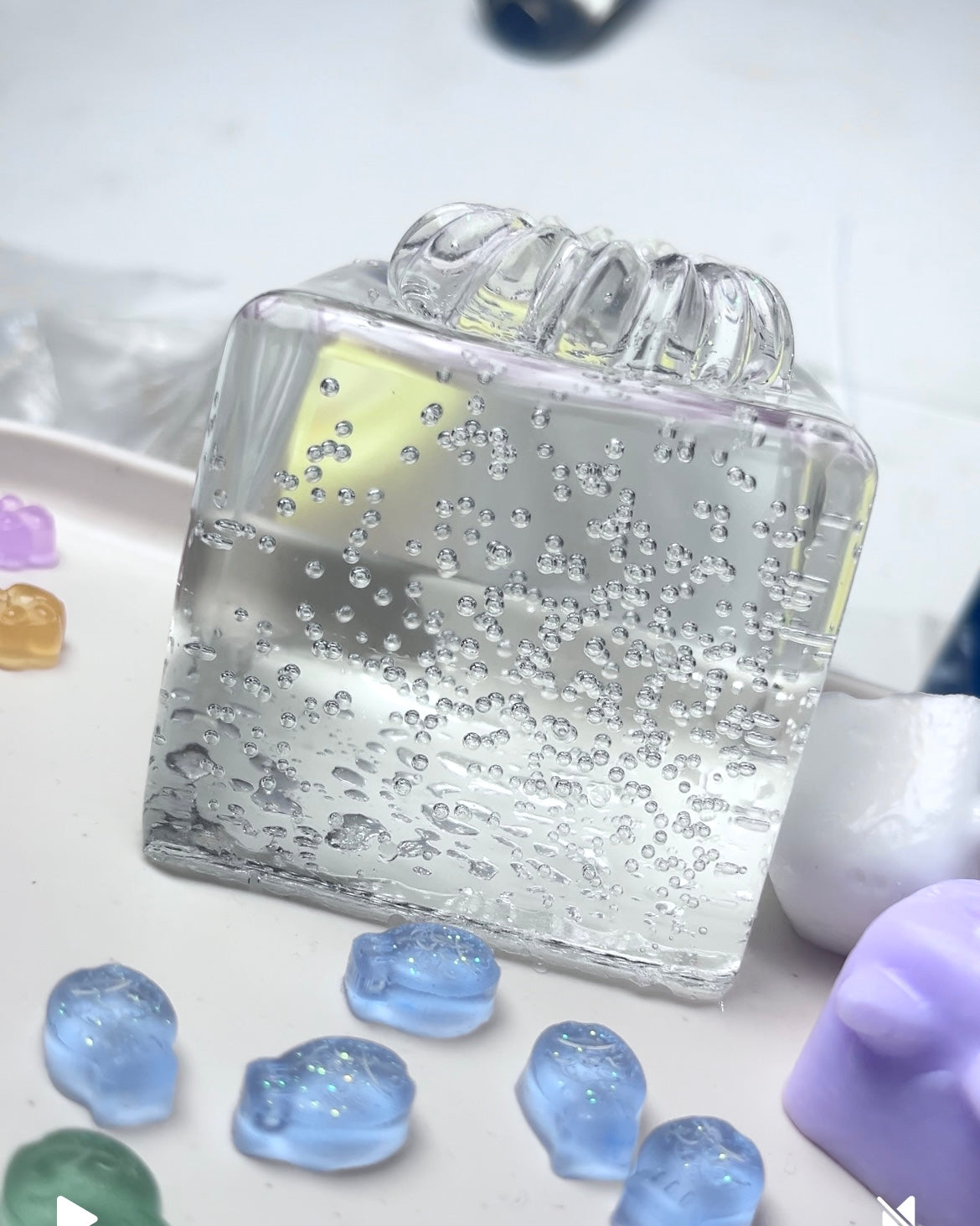 Transparent Ice Cube Squishy Stress Relief Decompression Toy