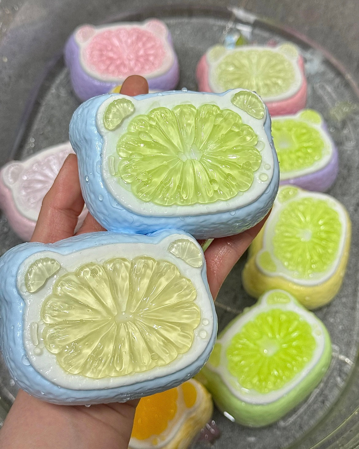 Fruit Juice Bear Squishy Stress Relief Decompression Toy