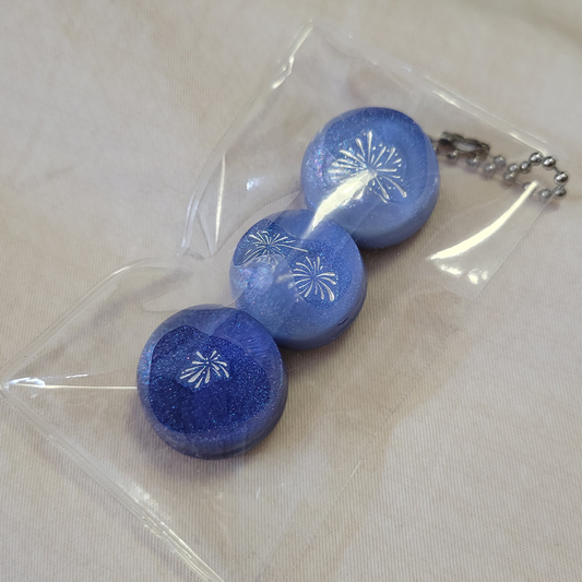 3 Transparent Firework Balls Squishy Stress Relief Decompression Toy