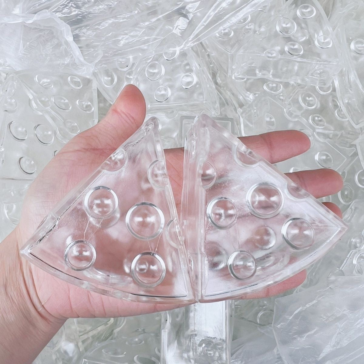 Transparent Cheese Stress Ball Skin
