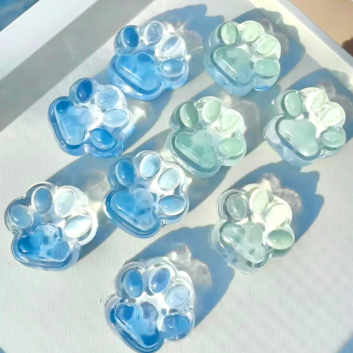 Transparent Kitty Paw Squishy Stress Relief Toy