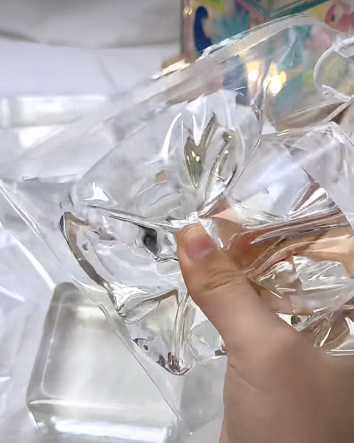 Transparent Ice Cube Squishy Stress Relief Decompression Toy