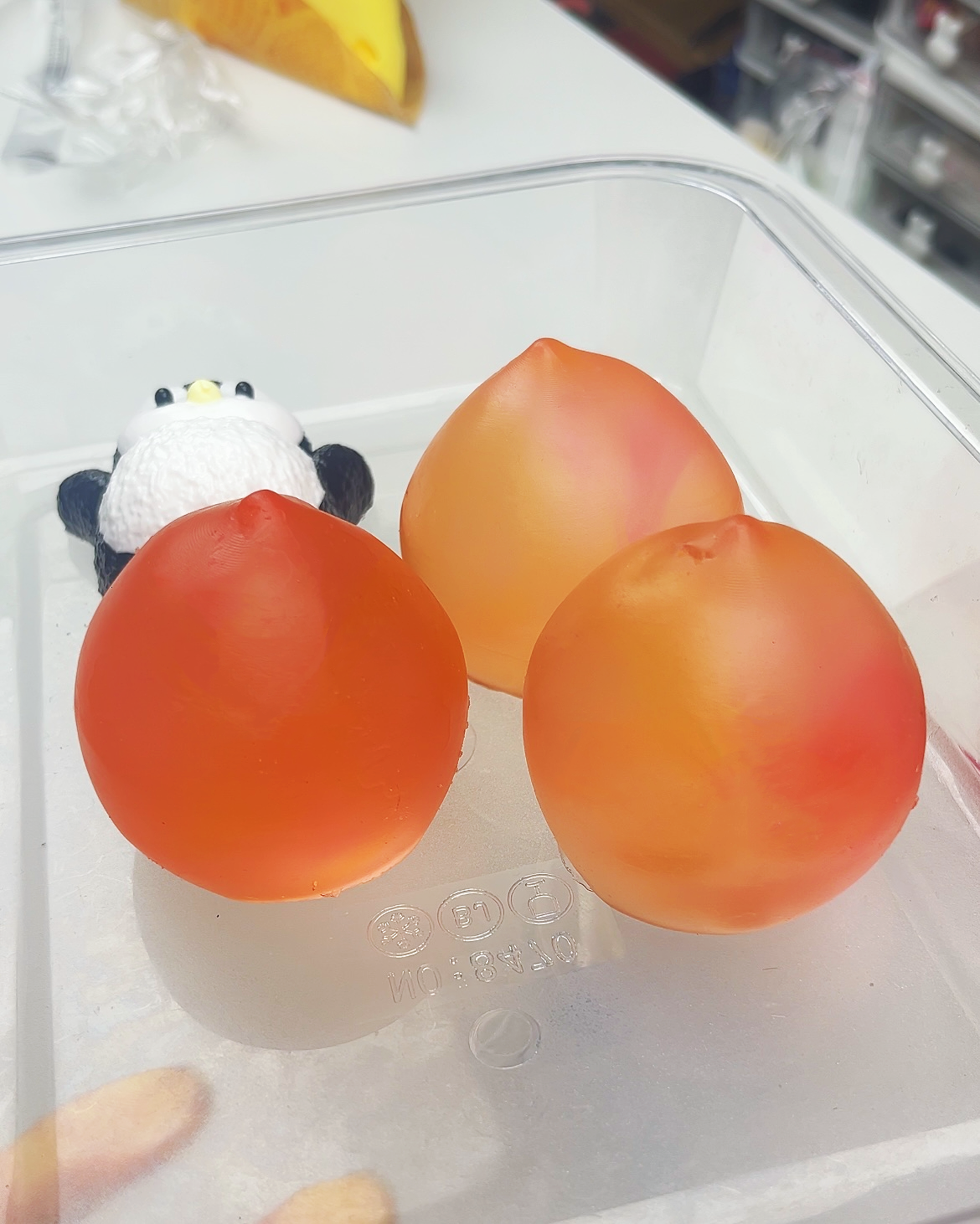Translucent Peach Squishy Stress Relief Decompression Toy