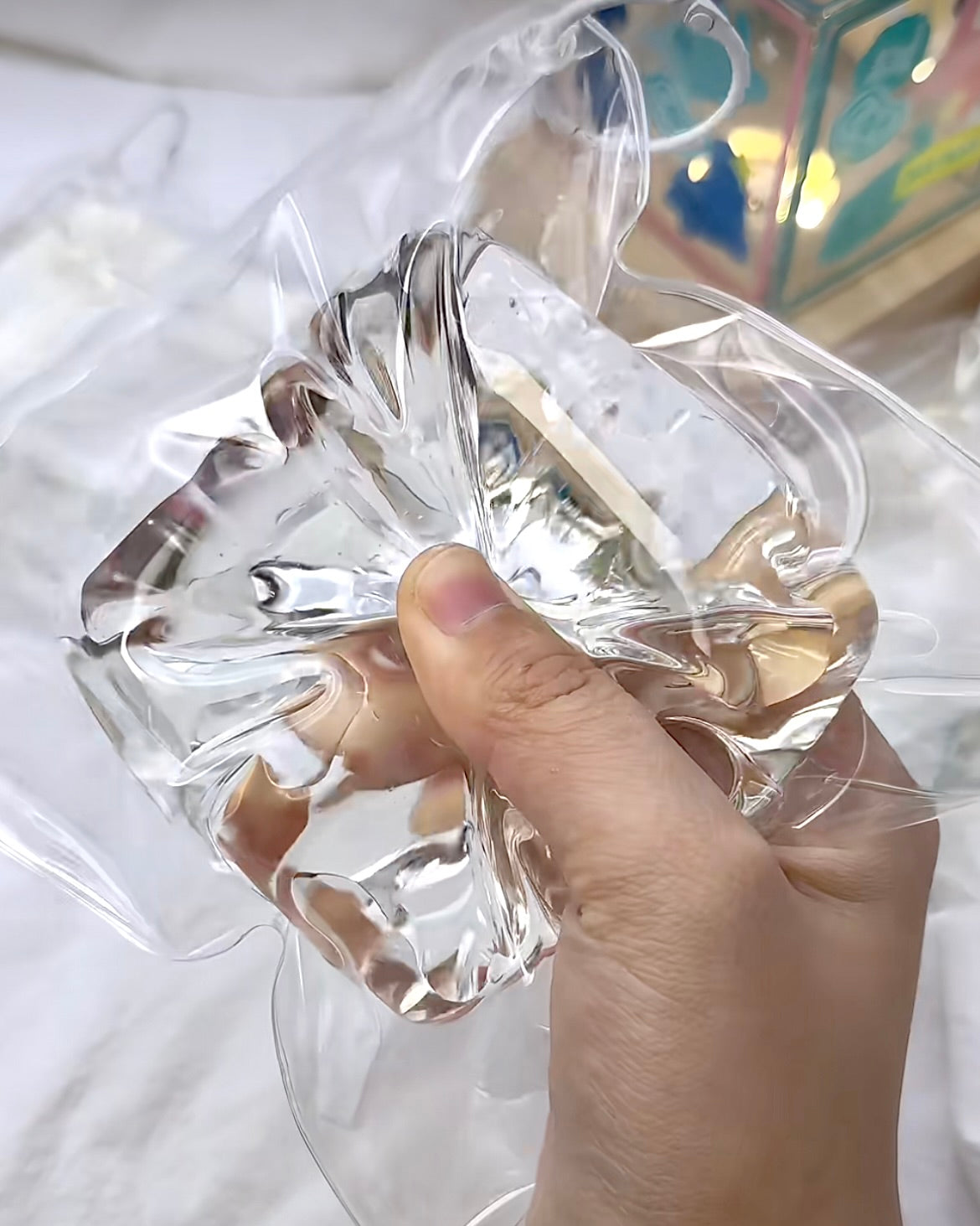 Transparent Ice Cube Squishy Stress Relief Decompression Toy