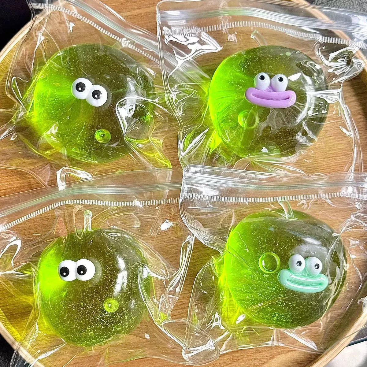 Stress Ball Jelly Apple Squishy Stress Relief Decompression Toy