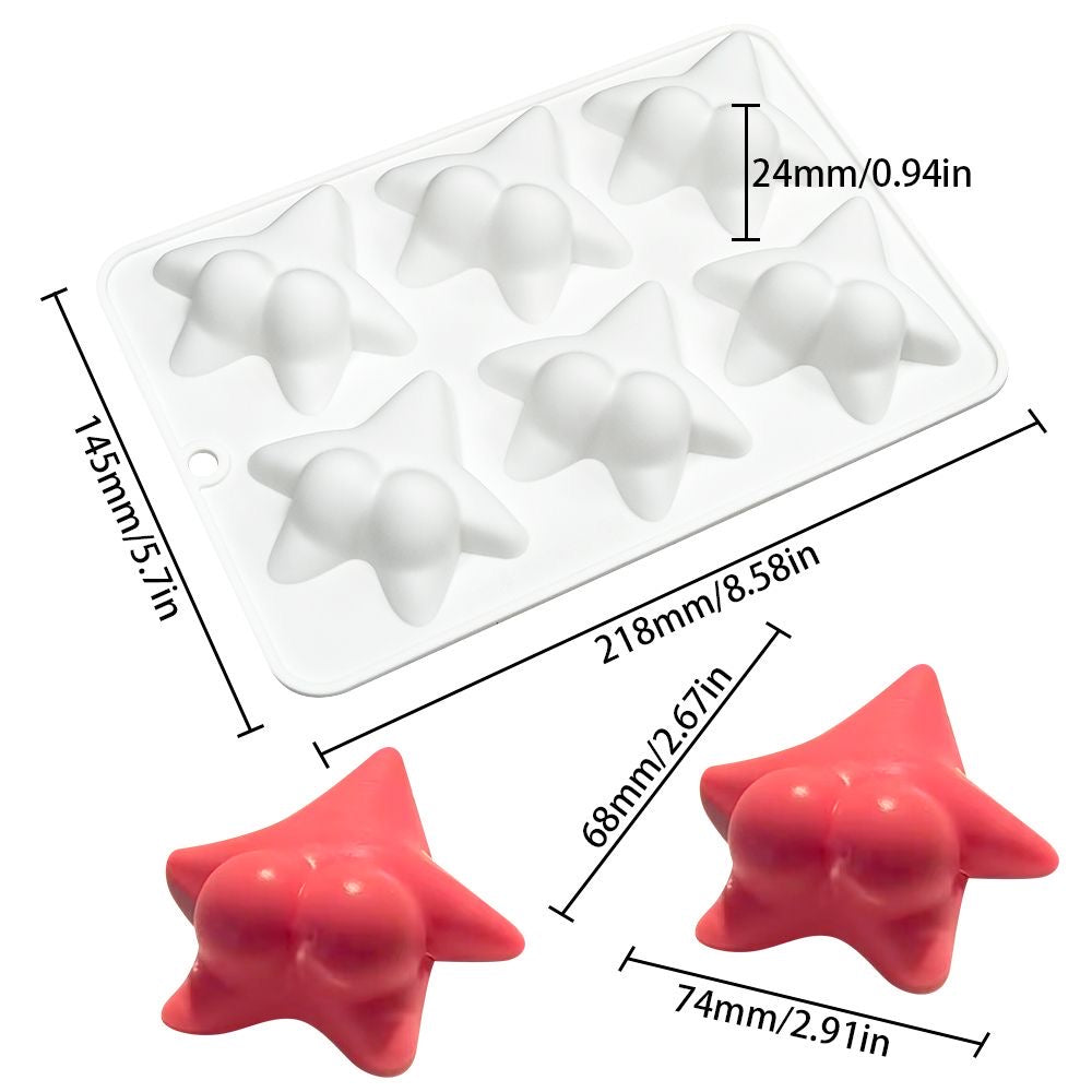 6 Pcs Patric Mold Silicone Squishy Mold
