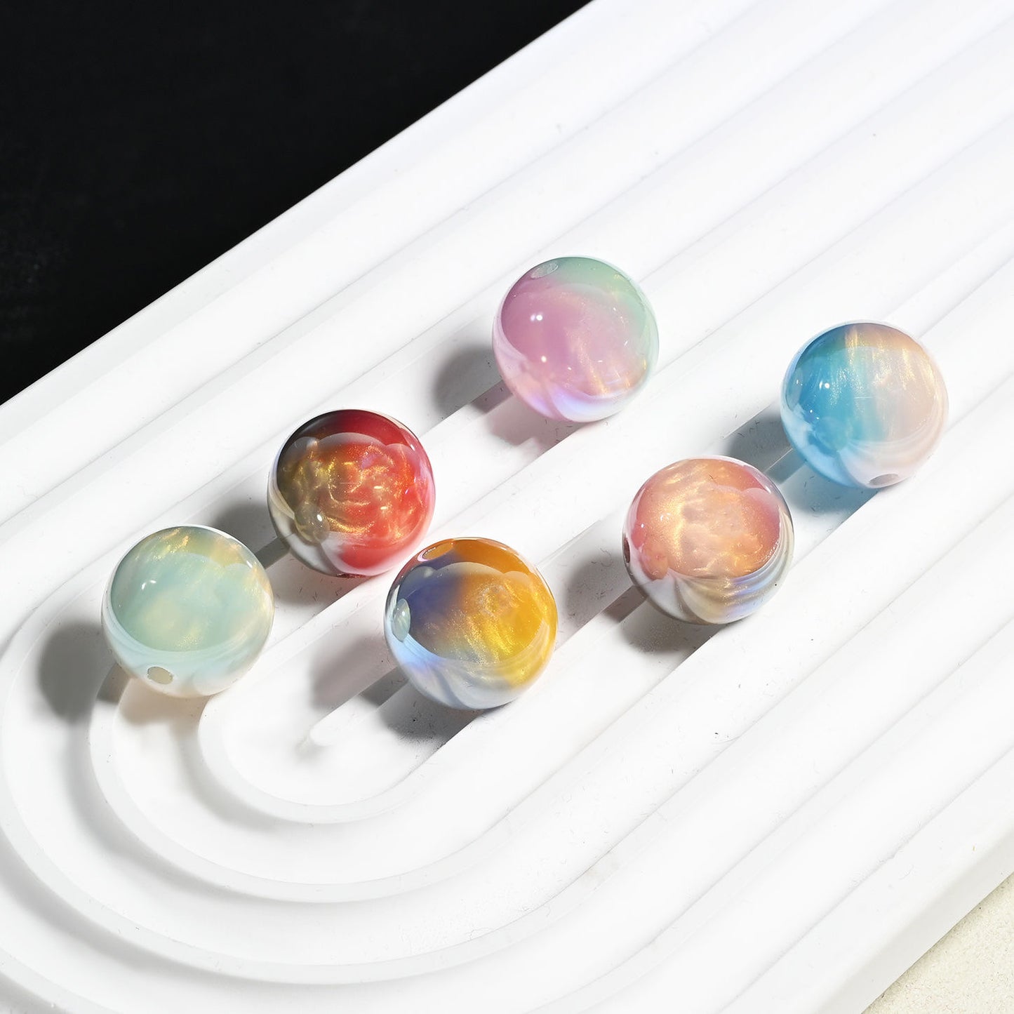 20 Cloud Round Beads for Handmade Crafts Bracelets Necklace Squishy Dolls Yarn Art