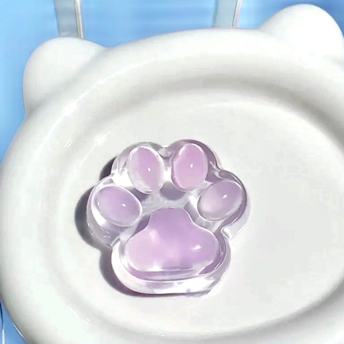 Transparent Kitty Paw Squishy Stress Relief Toy