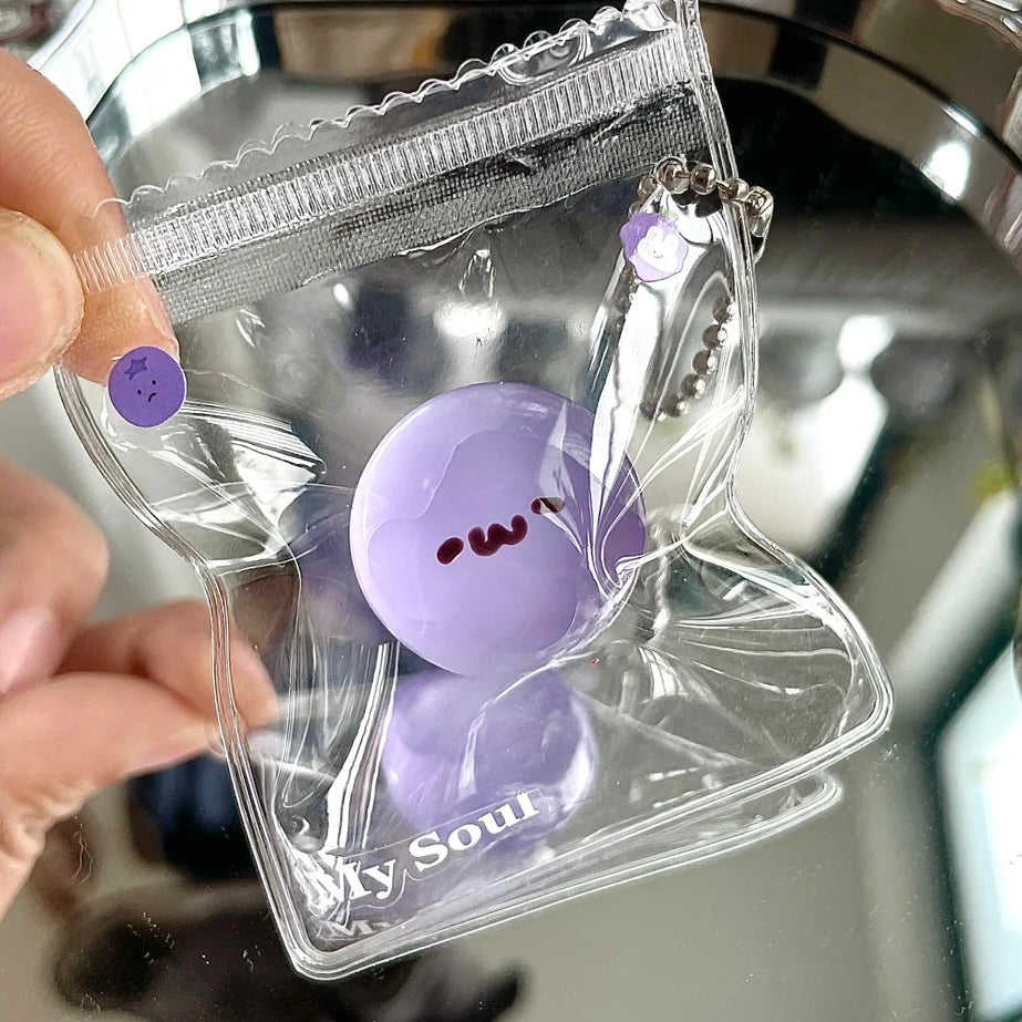Smiley Ball Keychain Squishy Stress Relief Decompression Toy