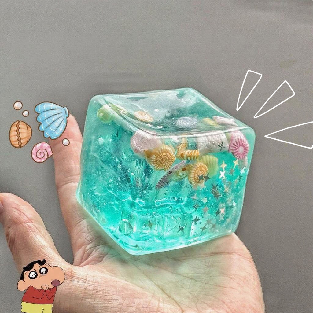 Stress Ball Ocean Cube Squishy Stress Relief Decompression Toy