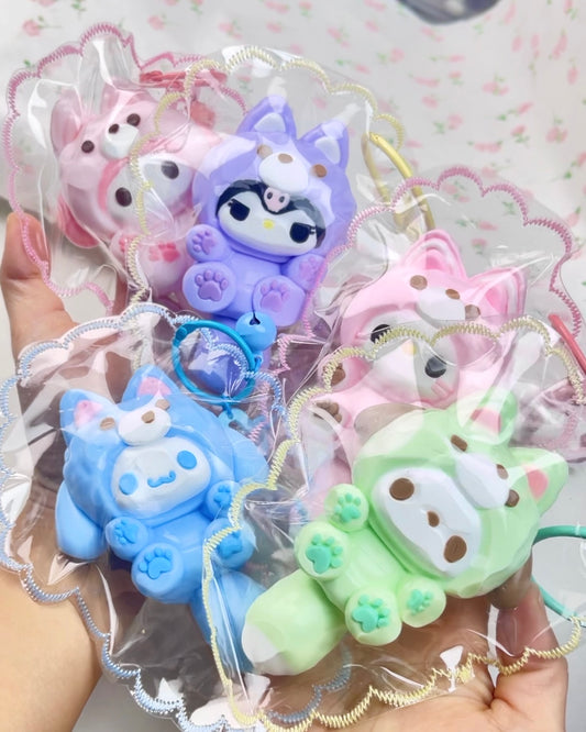 Big Tail Cartoon Suit Kuromi Kitty Squishy Stress Relief Decompression Toy