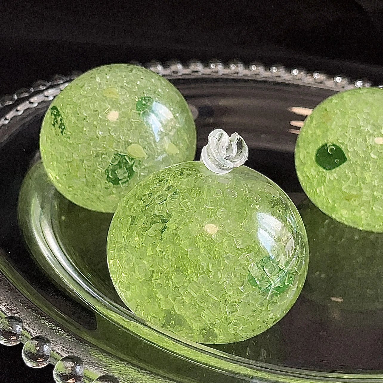 Stress Ball Glass Beads & Slime Filling Squishy Stress Relief Decompression Toy