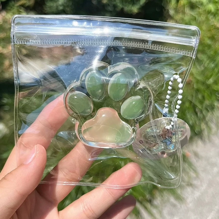 Transparent Kitty Paw Squishy Stress Relief Toy