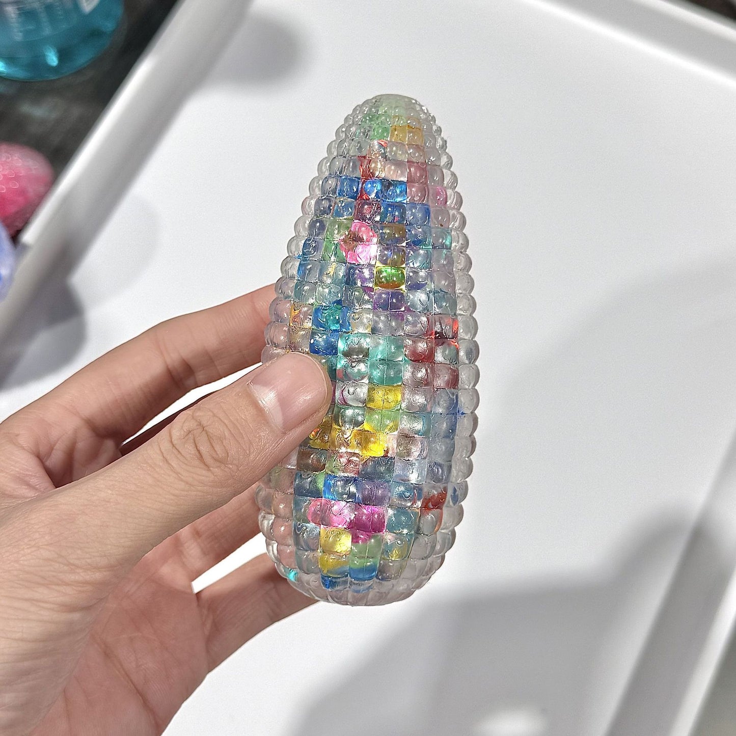 Stress Ball Corn w/ Beads Squishy Stress Relief Decompression Toy