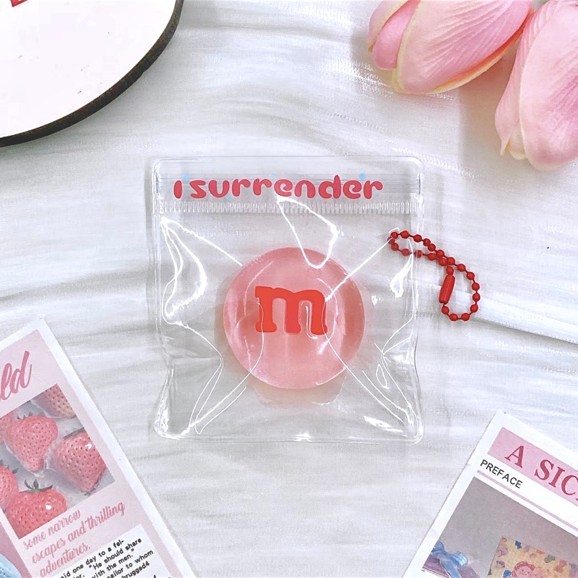 Transparent M&M Candy Squishy Stress Relief Decompression Toy
