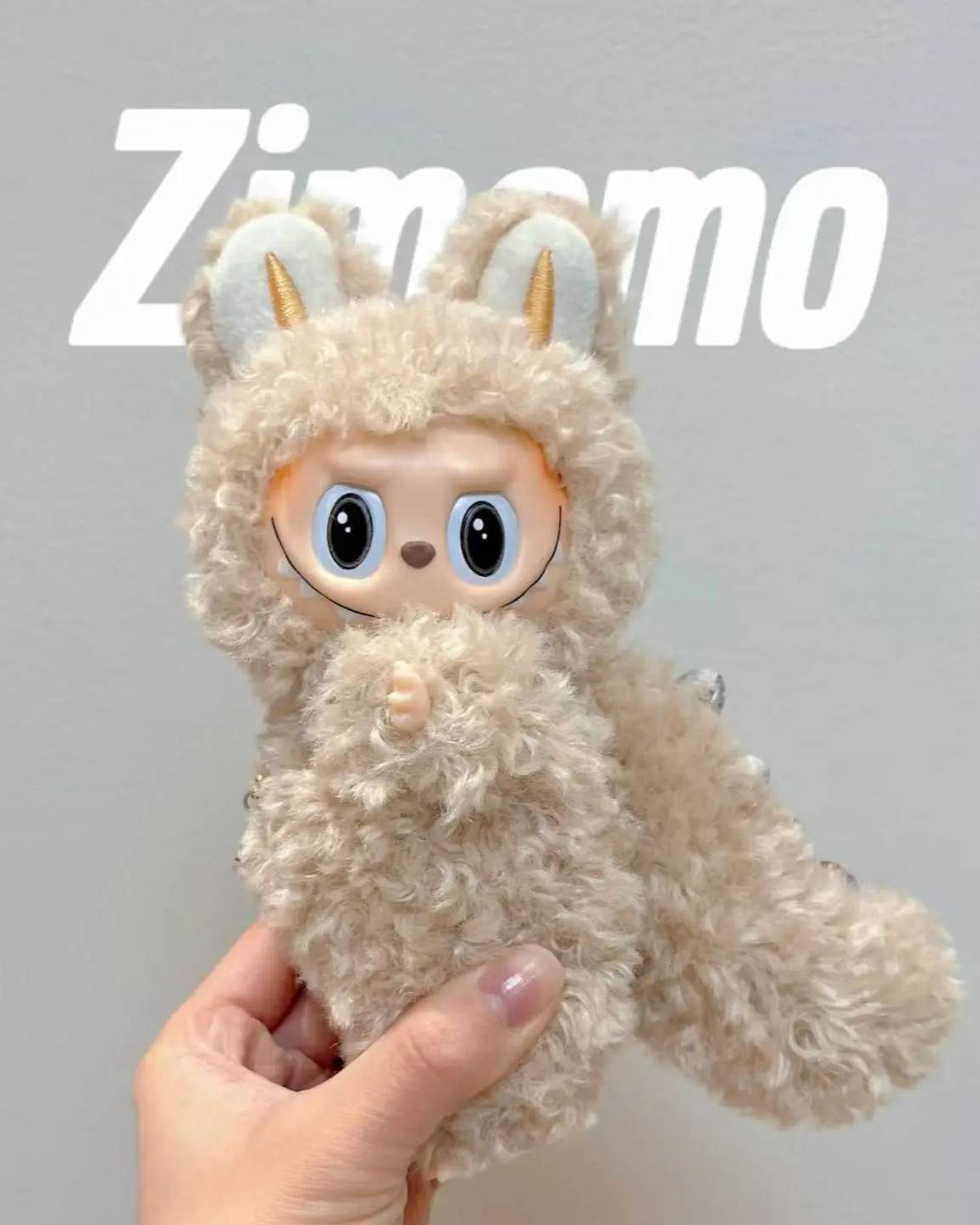 18cm Retrofit Fox Labubu Plush Toy - Handmade Unique Labubu Custom Design