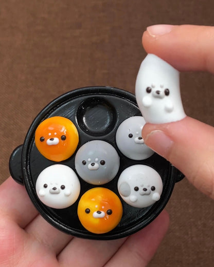 Handdraw Seal Ball Squishy Stress Relief Decompression Toy