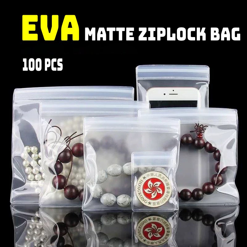 100PCS EVA Matte Ziplock Bag Squishy Storage Bags