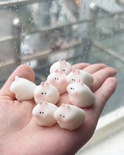 5Pcs Mini Bunny Squishy Stress Relief Decompression Toy