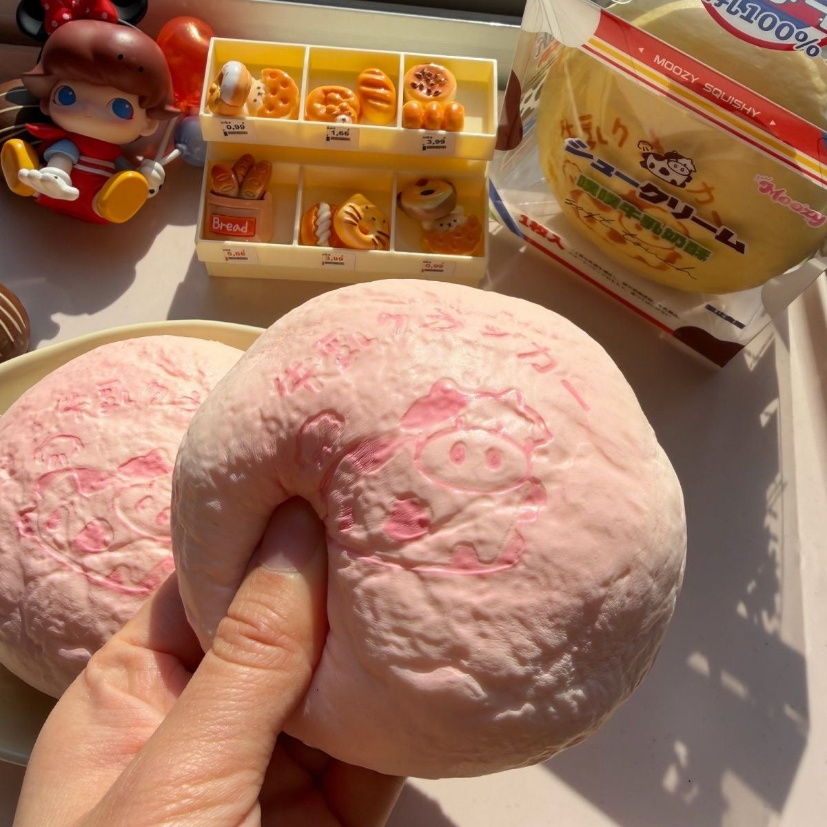 Cheese Milk Bun Slow Rising Squishy Stress Relief Decompression Toy