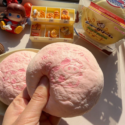 Cheese Milk Bun Slow Rising Squishy Stress Relief Decompression Toy