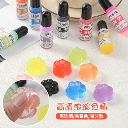 8 Colors Transparent Silicone Color Dye for Squishy  Silicone-10g Each