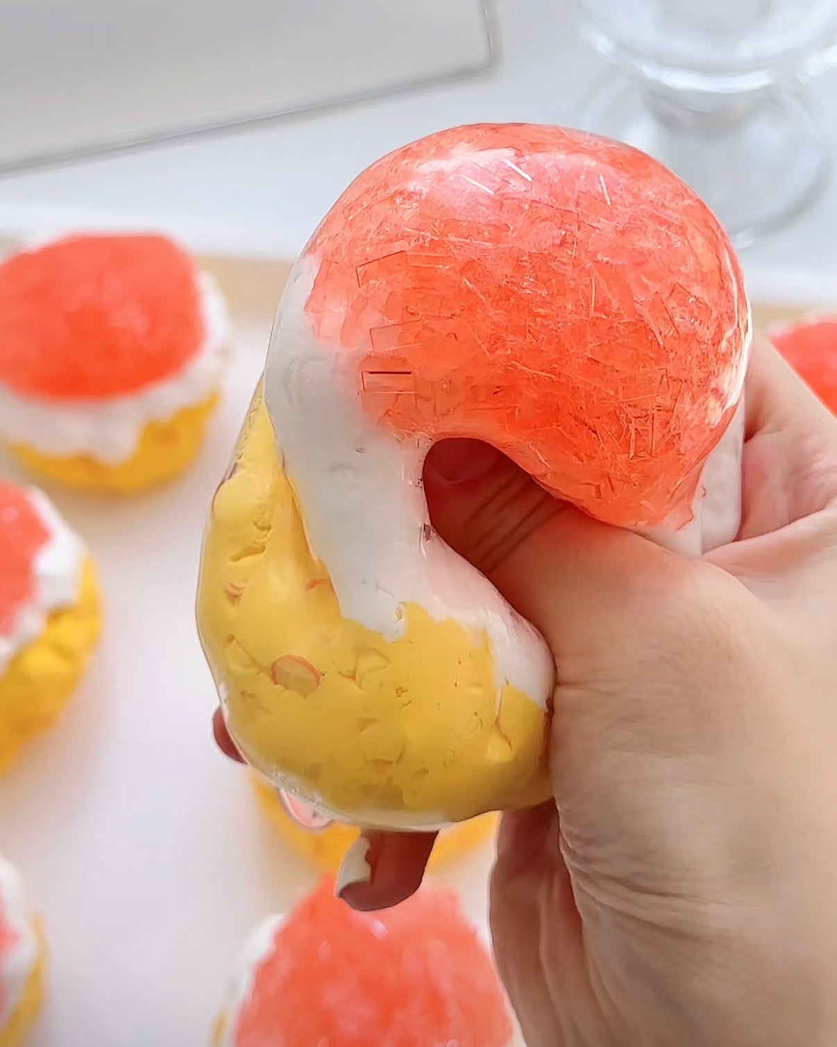 Mango Pomelo Sago Stress Ball Squishy Stress Relief Decompression Toy
