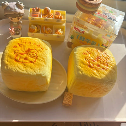 Cheese Milk Bun Slow Rising Squishy Stress Relief Decompression Toy
