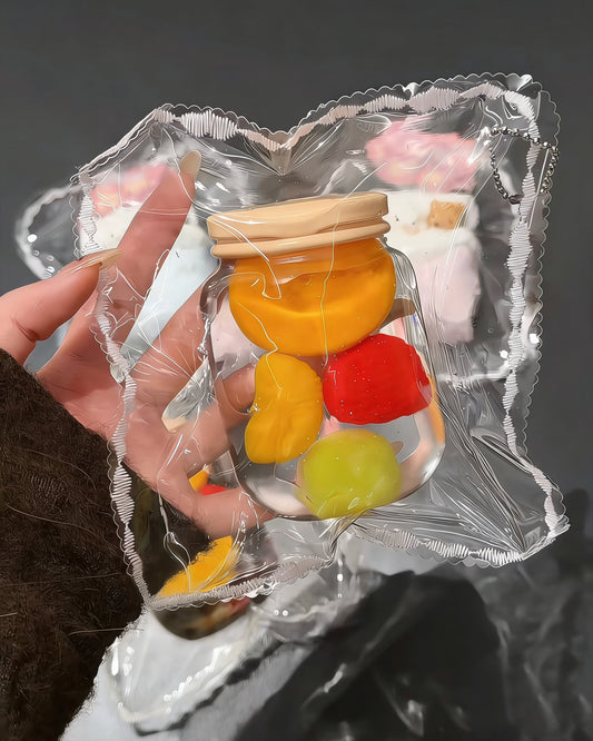 Fruit Mason Jar Stress Ball Squishy Stress Relief Decompression Toy