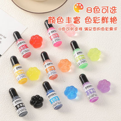 8 Colors Transparent Silicone Color Dye for Squishy  Silicone-10g Each