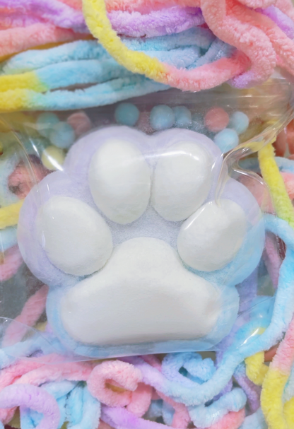 HUGE Kitty Paw Squishy Stress Relief Decompression Toy w/ Flocking