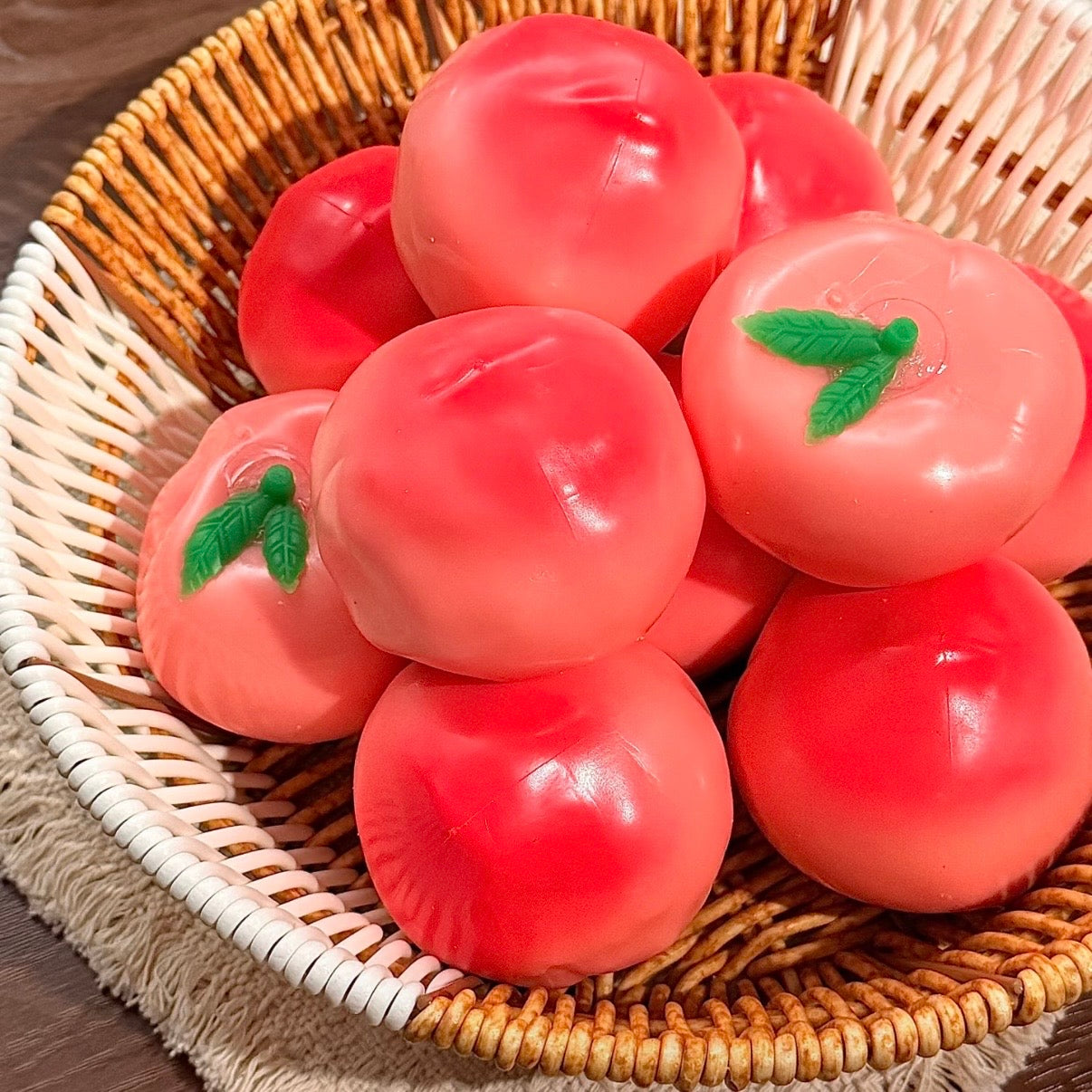 Crunchy Peach Stress Ball Squishy Stress Relief Decompression Toy