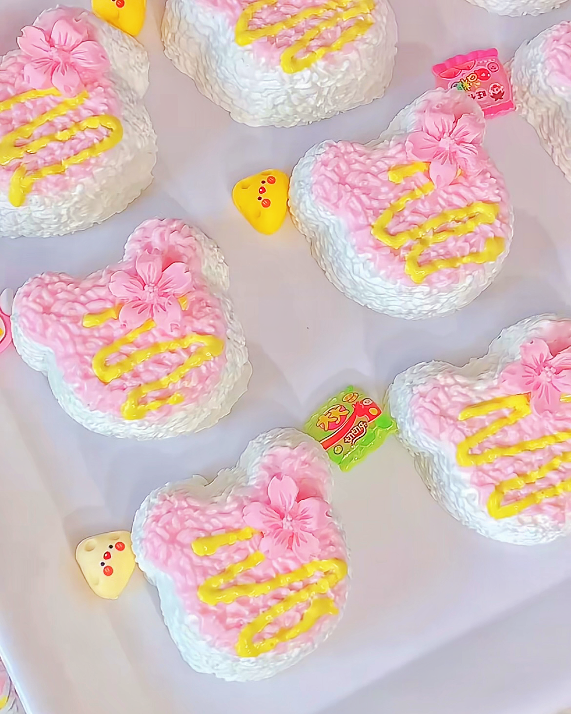 Dry Rice Squishy Squishy Sakura Rice Ball Stress Relief Toy β PinkPinkSquishy