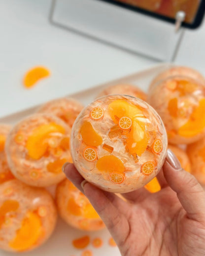 Orange Jelly Stress Ball Squishy Stress Relief Decompression Toy