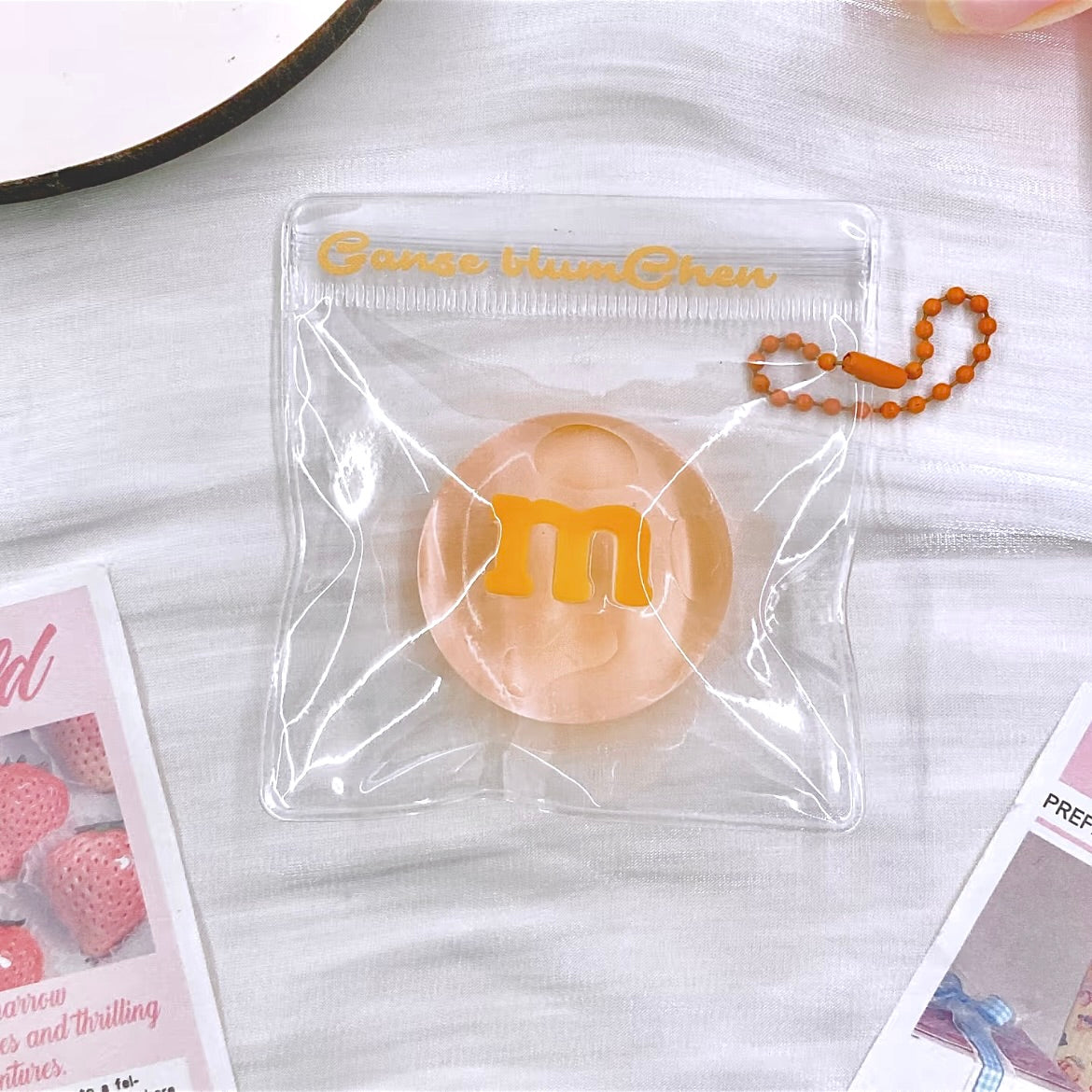 Transparent M&M Candy Squishy Stress Relief Decompression Toy