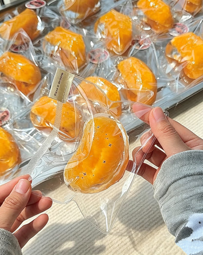 Transparent Orange Jelly Taba Squishy Stress Relief Decompression Toy