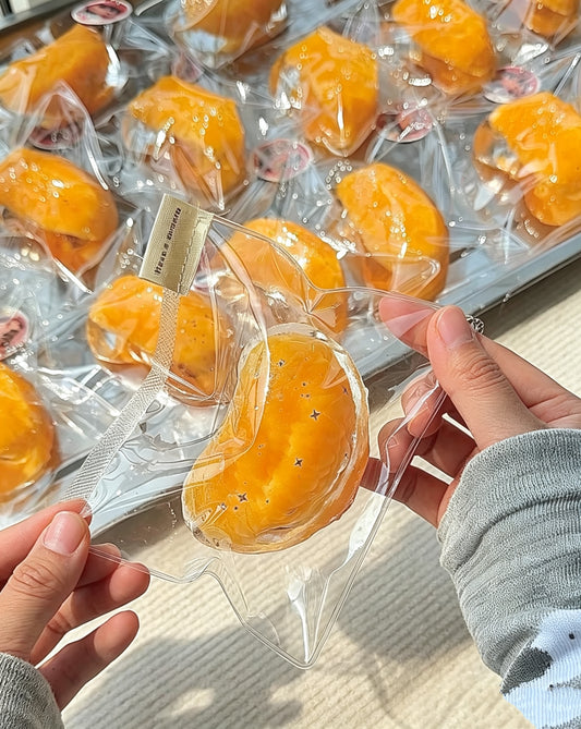 Transparent Orange Jelly Taba Squishy Stress Relief Decompression Toy