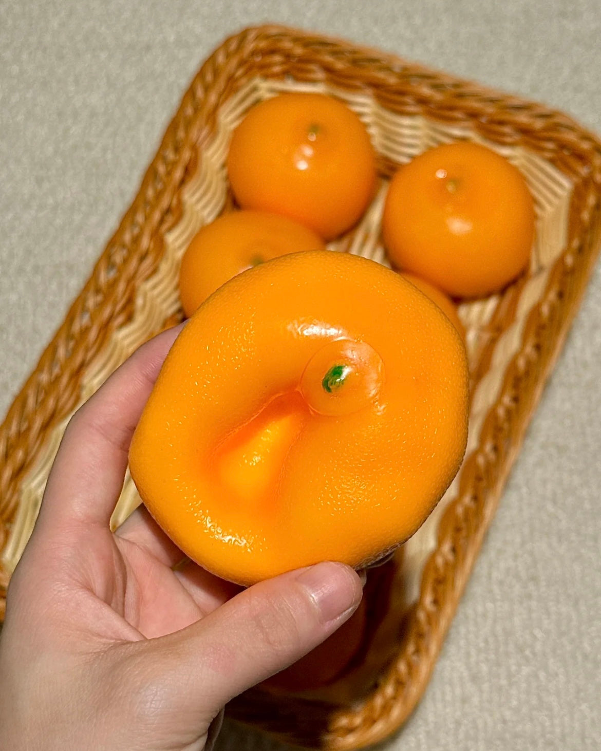 🍊 Orange Stress Ball Squishy Stress Relief Decompression Toy