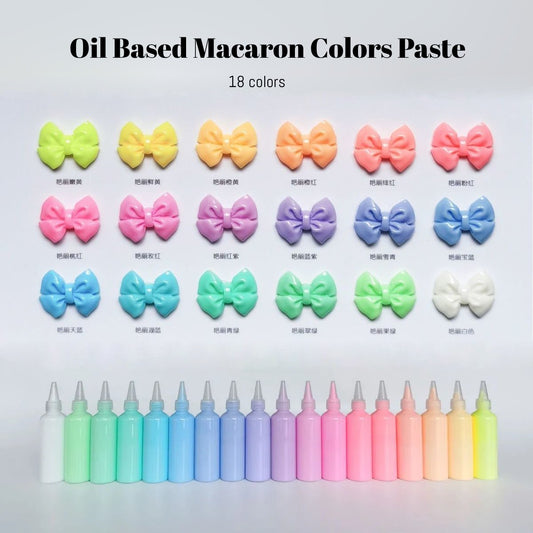 18 Colors Oil Based Silicone Color Dye Macaron Color Paste for Silicone Squishy-30g Each