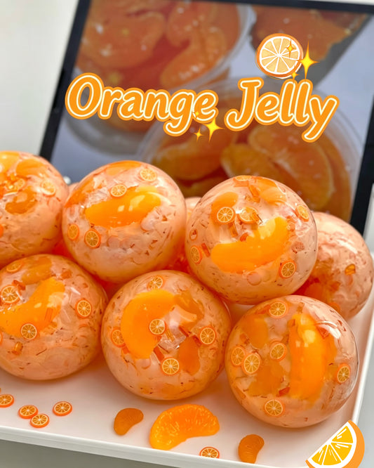Orange Jelly Stress Ball Squishy Stress Relief Decompression Toy