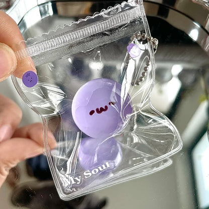 Smiley Ball Keychain Squishy Stress Relief Decompression Toy
