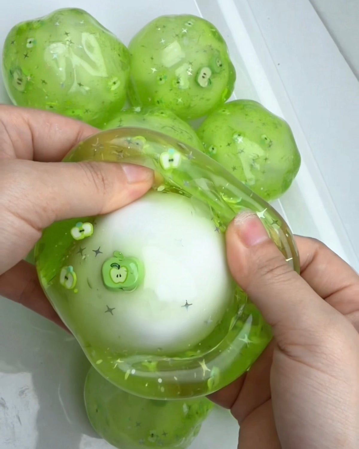 Apple Cracking Ball Stress Ball Squishy Stress Relief Fidget Toy