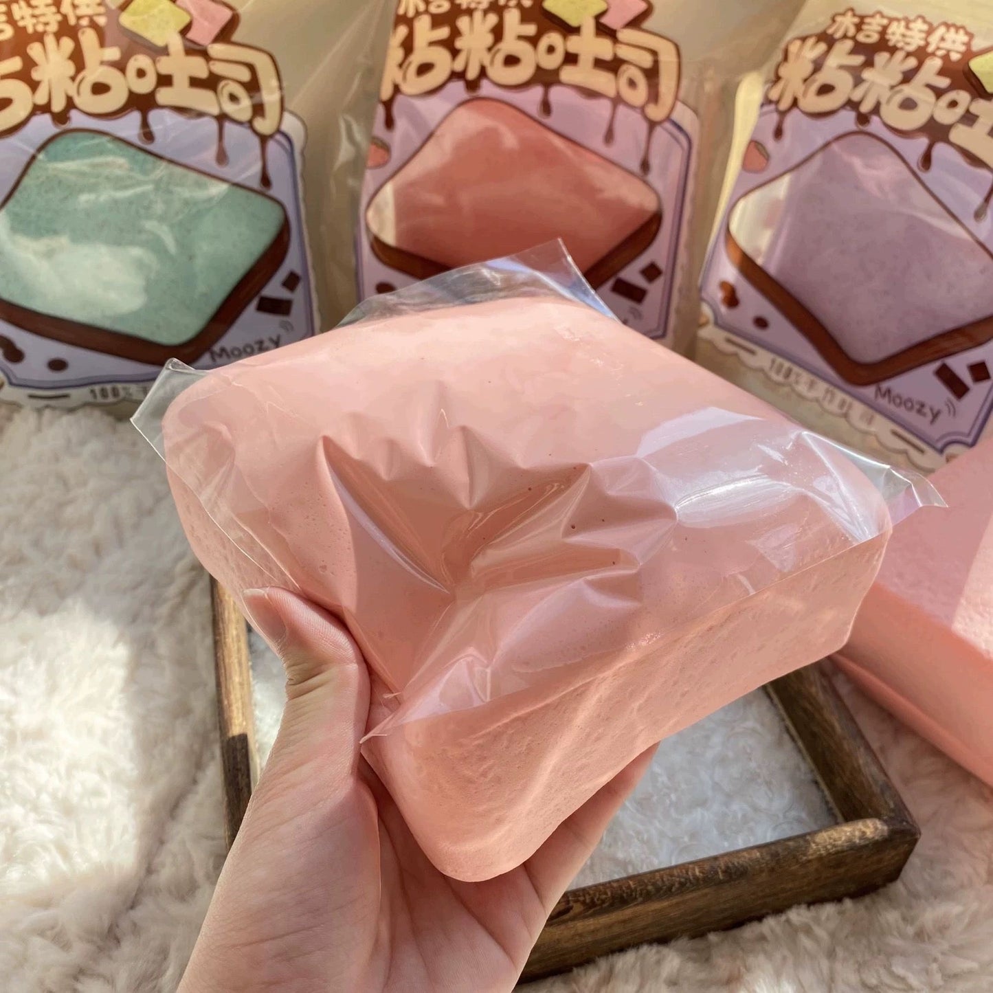 Mellow Cotton Toast Slow Rising Squishy Stress Relief Decompression Toy