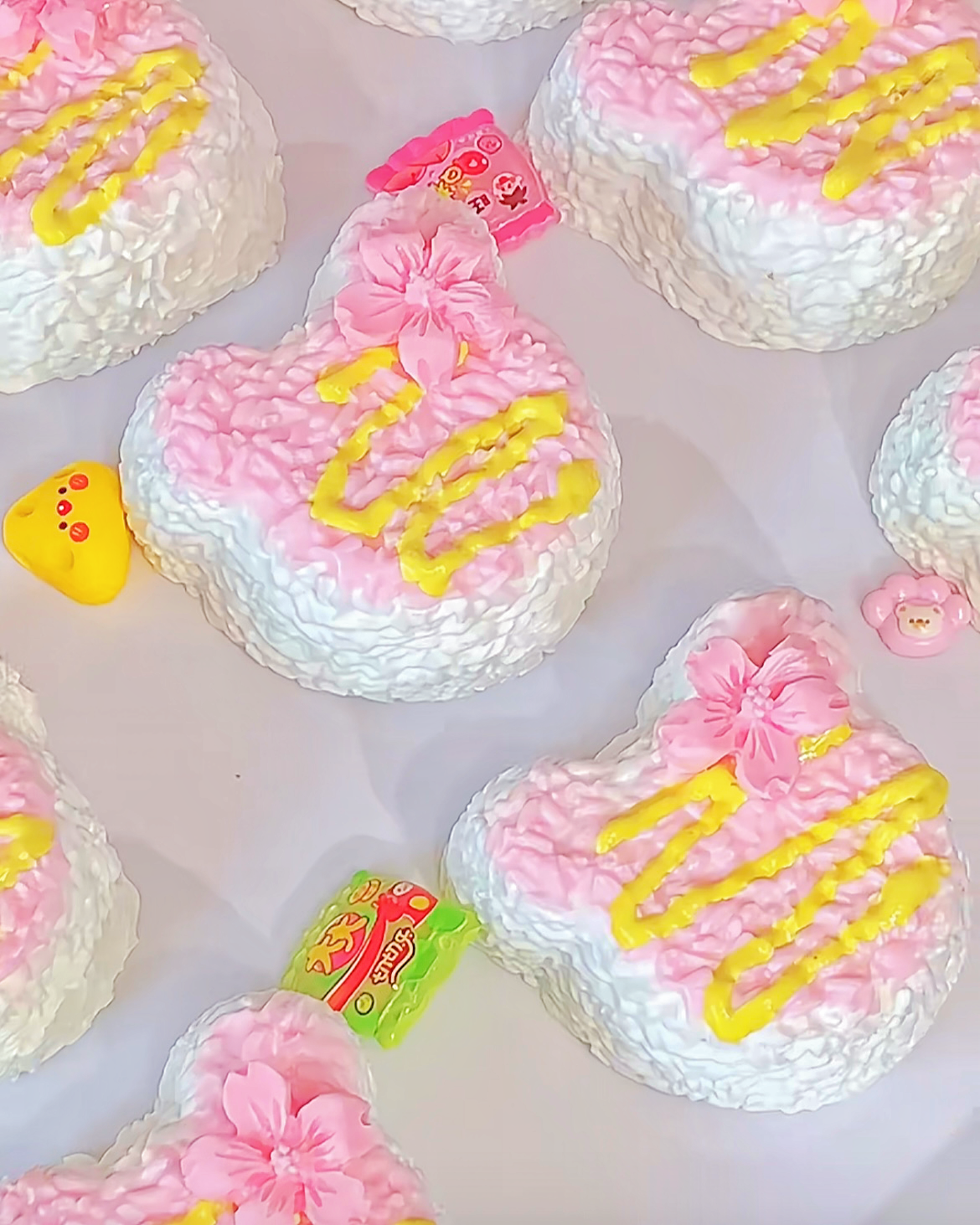 Squishy Sakura Rice Ball Stress Relief Toy