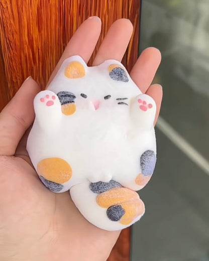 Calico Cat Squishy Stress Relief Decompression Toy with Flocking