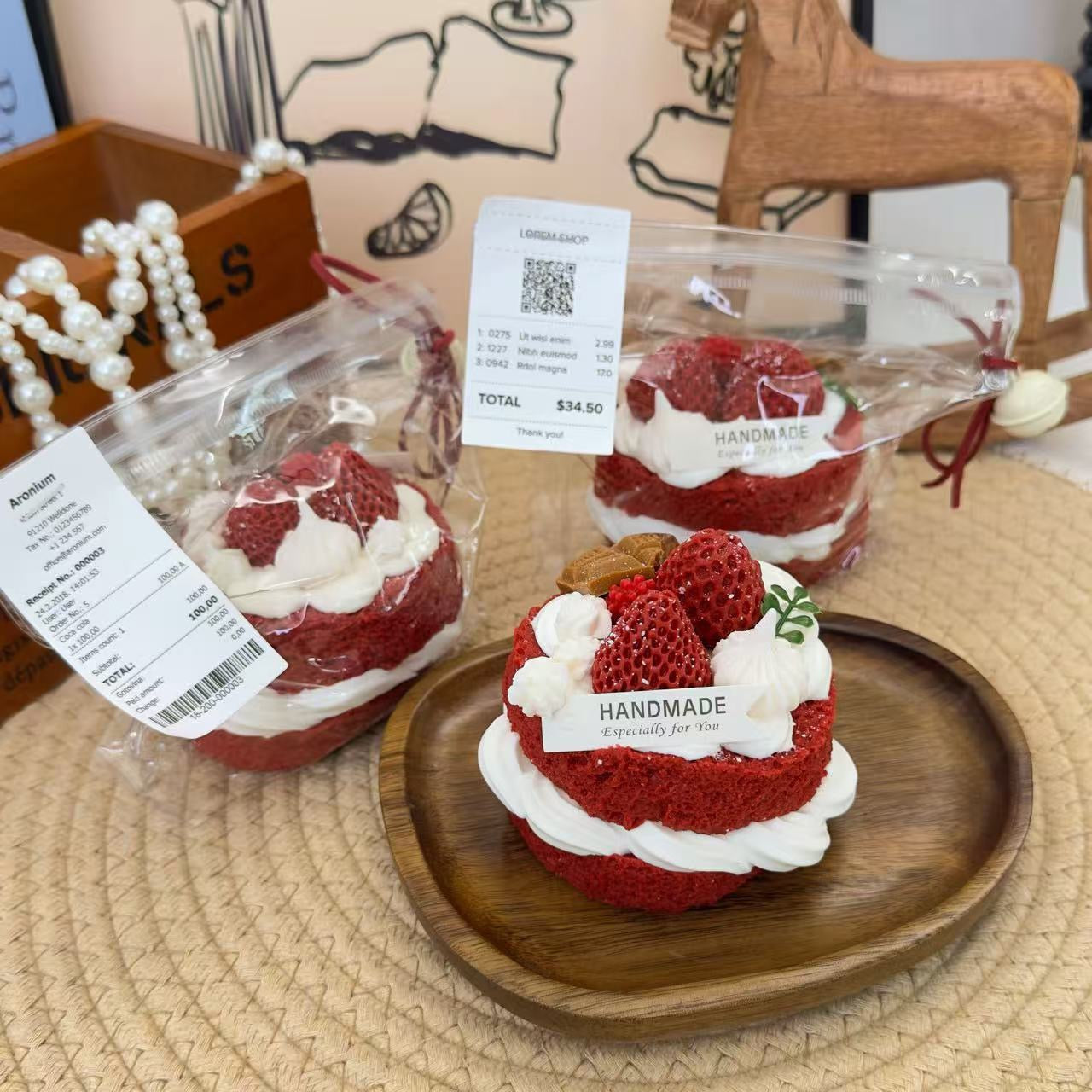 Fruit Birthday Cake Squishy Stress Relief Decompression Toy