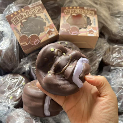 Kitty Chocolate Pie Slow Rising Squishy Stress Relief Decompression Toy