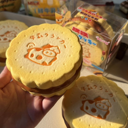 Cheese Milk Bun Slow Rising Squishy Stress Relief Decompression Toy
