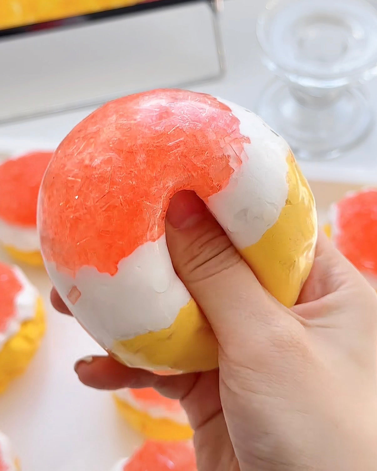 Mango Pomelo Sago Stress Ball Squishy Stress Relief Decompression Toy